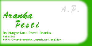 aranka pesti business card